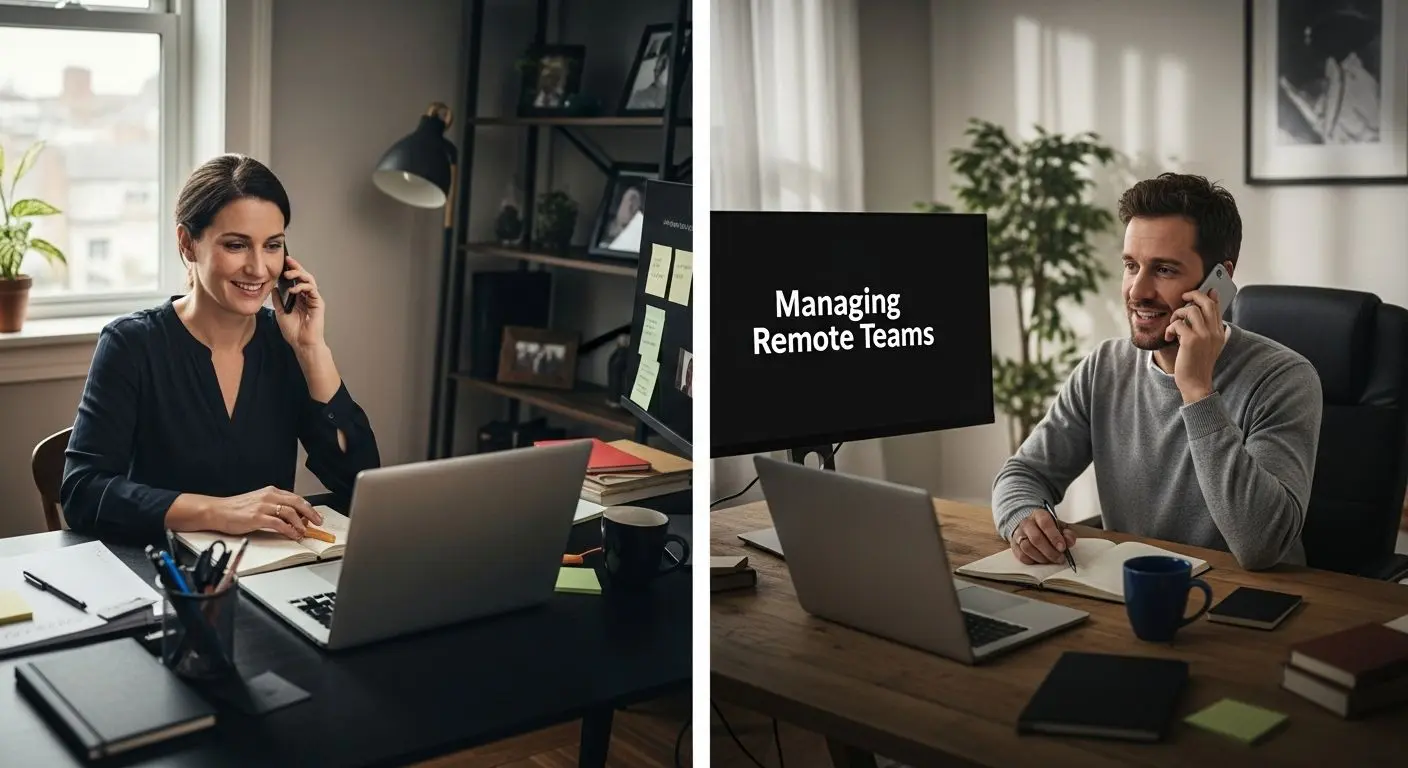 remote team management workspace