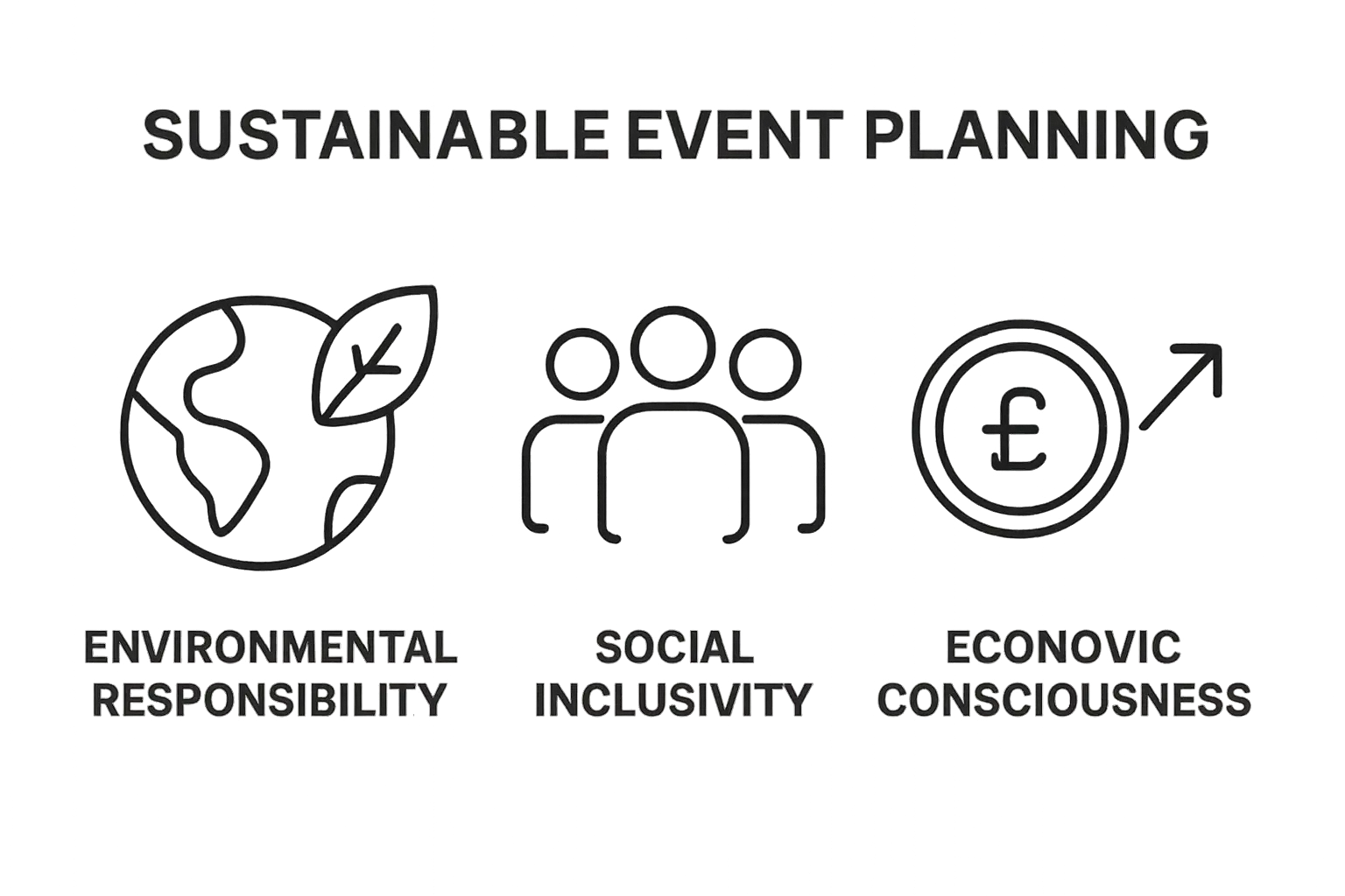 Infographic comparing environmental, social, and economic pillars