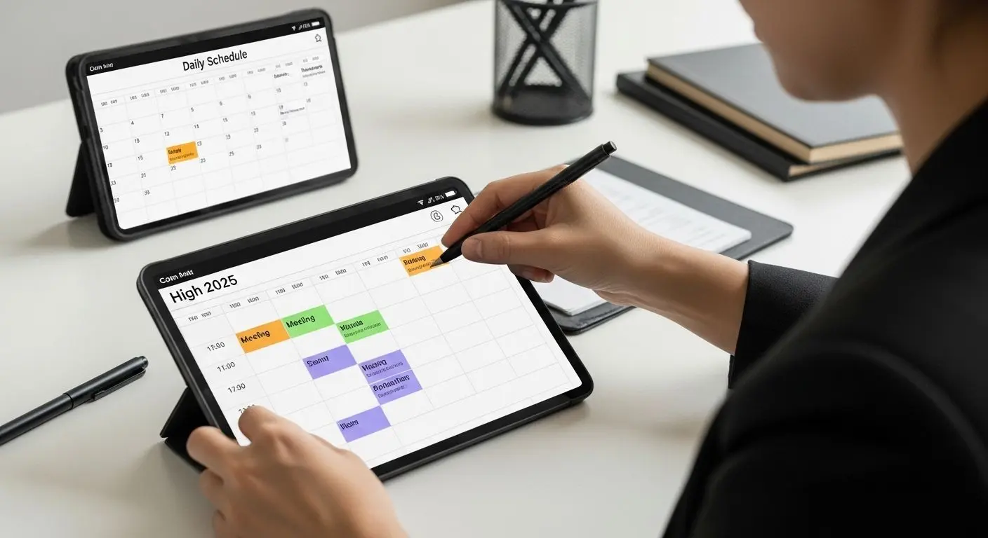 structured daily schedule time blocking