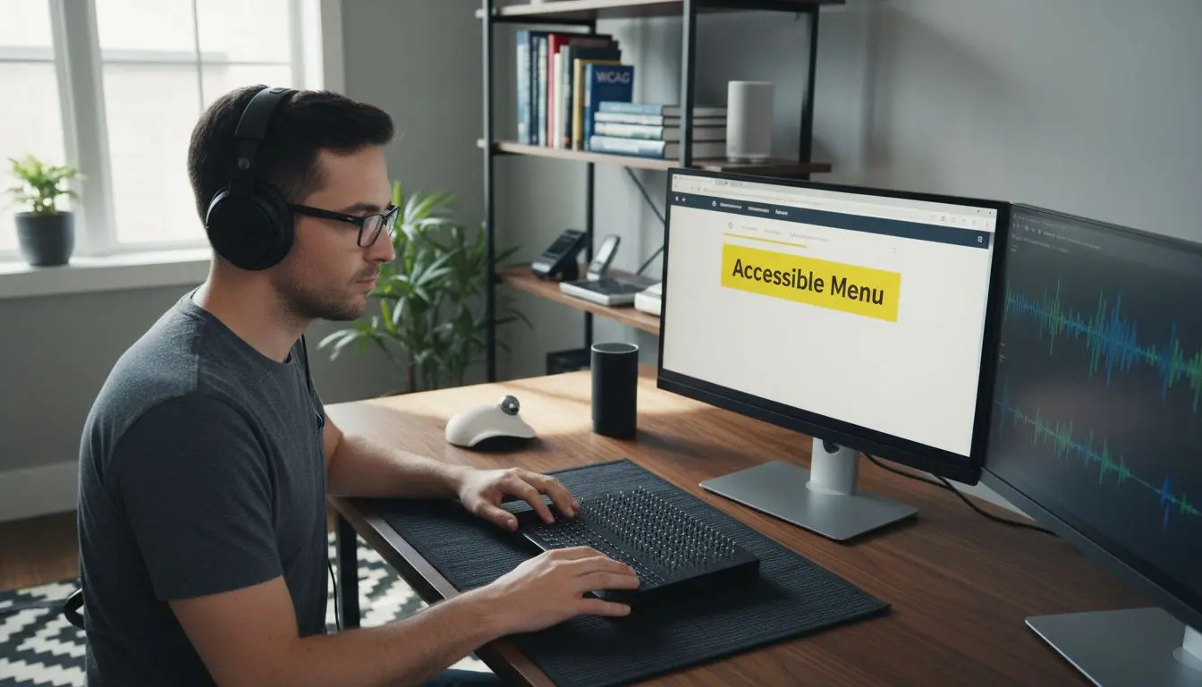 User tests websites with assistive devices