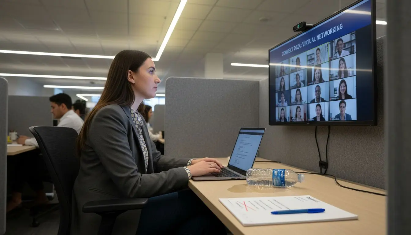 Participant joins virtual event networking