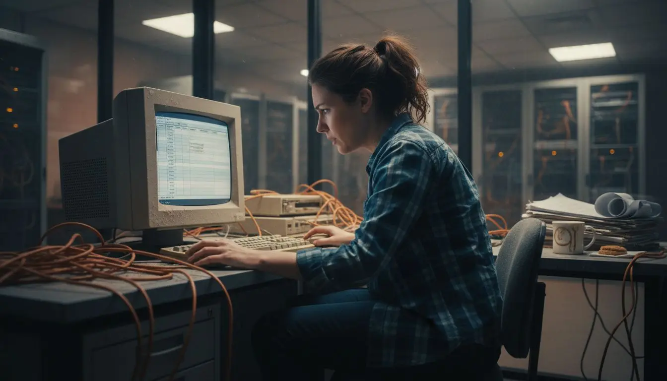 IT manager managing legacy system servers