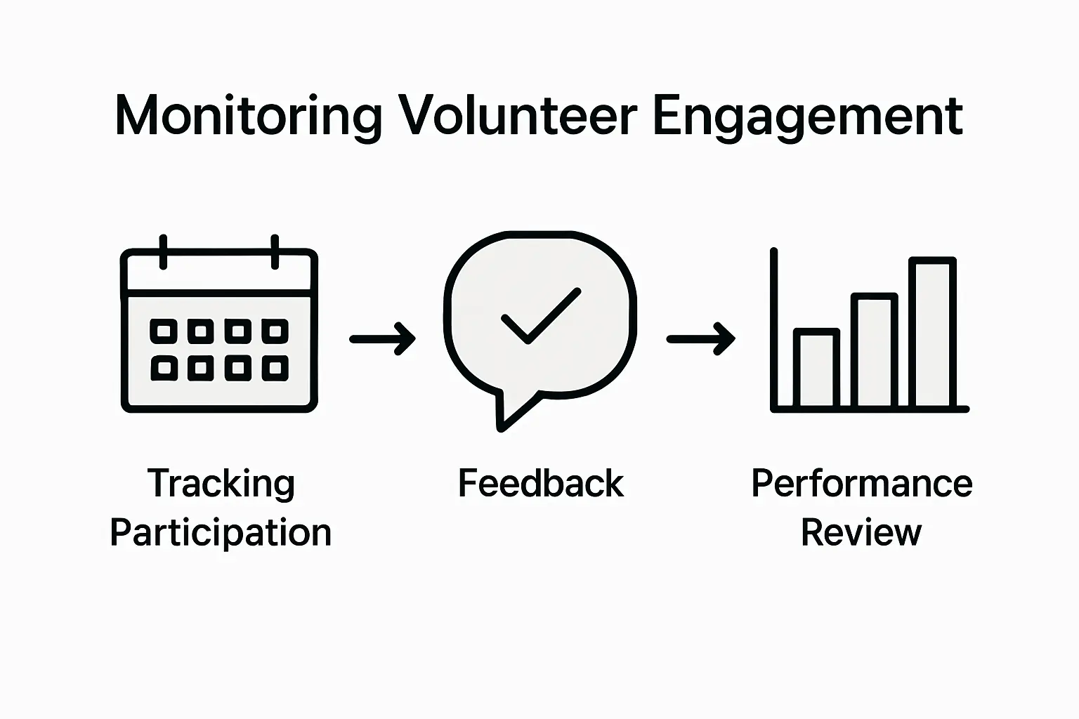 Infographic showing volunteer monitoring process
