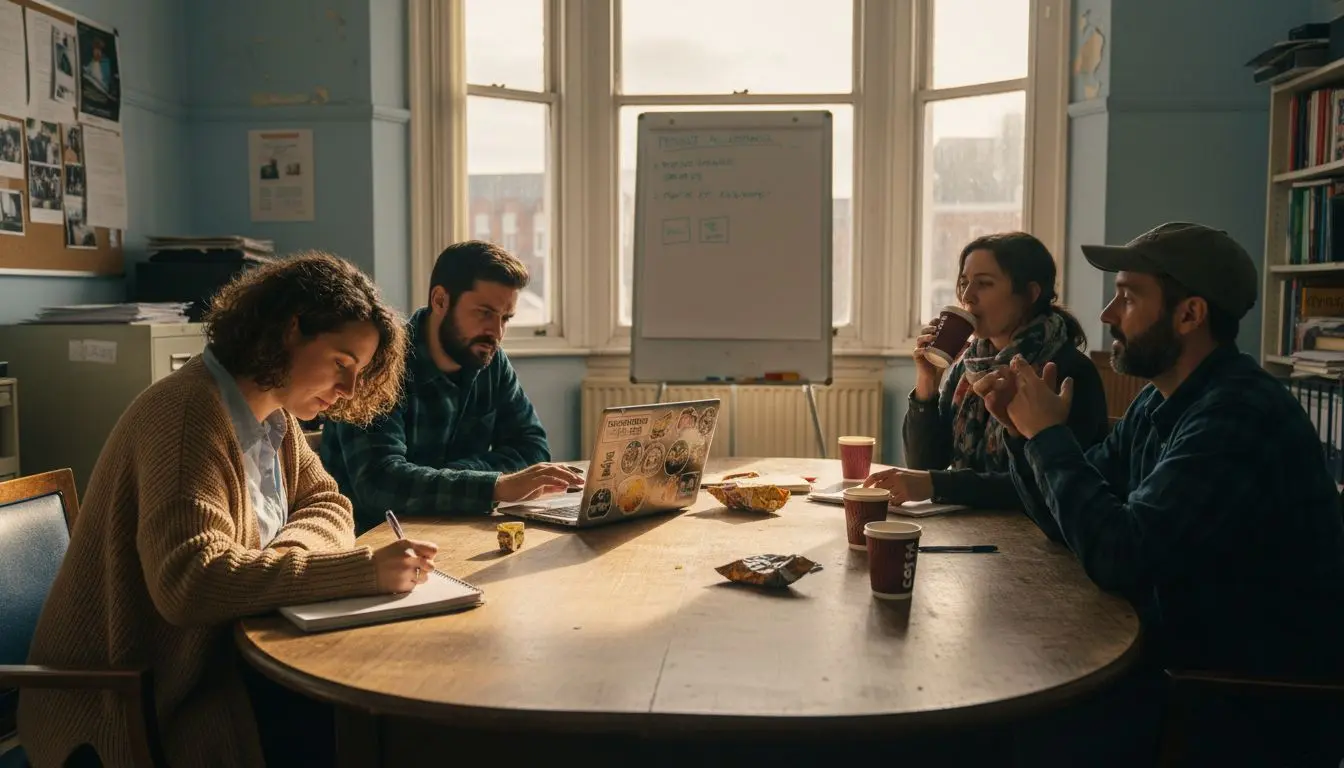 Diverse team meeting in nonprofit office