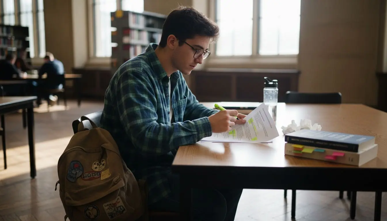 Student proofreading structured email draft