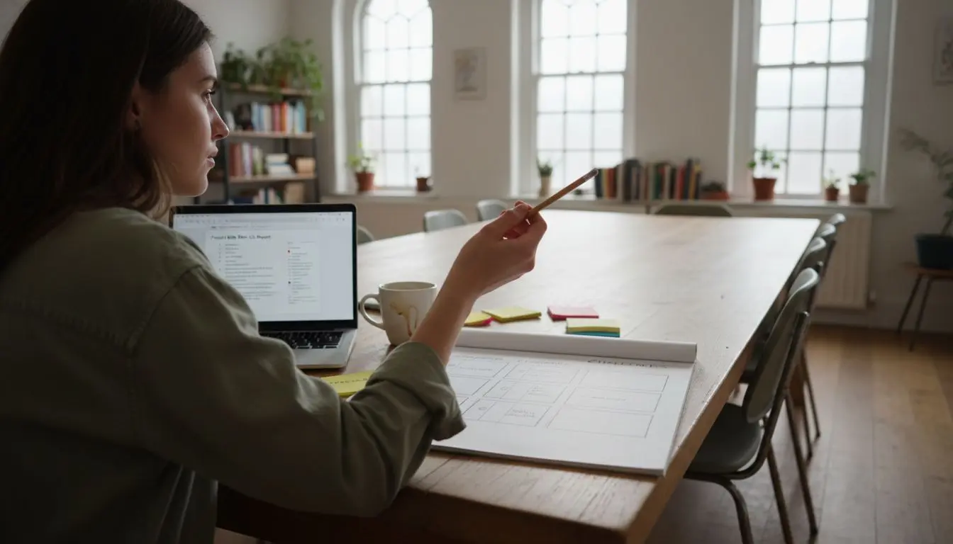 Professional mapping storyboard for presentation