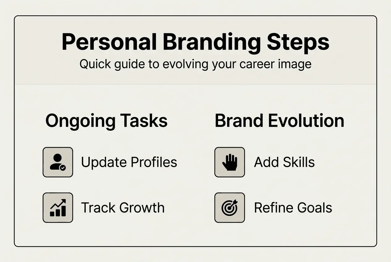 Infographic showing student branding process overview