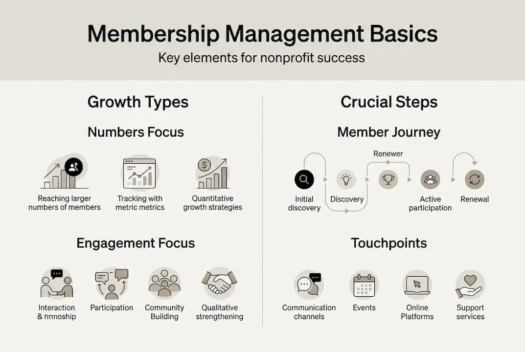 Infographic on nonprofit membership fundamentals
