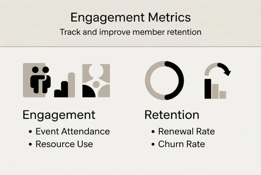 Infographic of key engagement and retention metrics