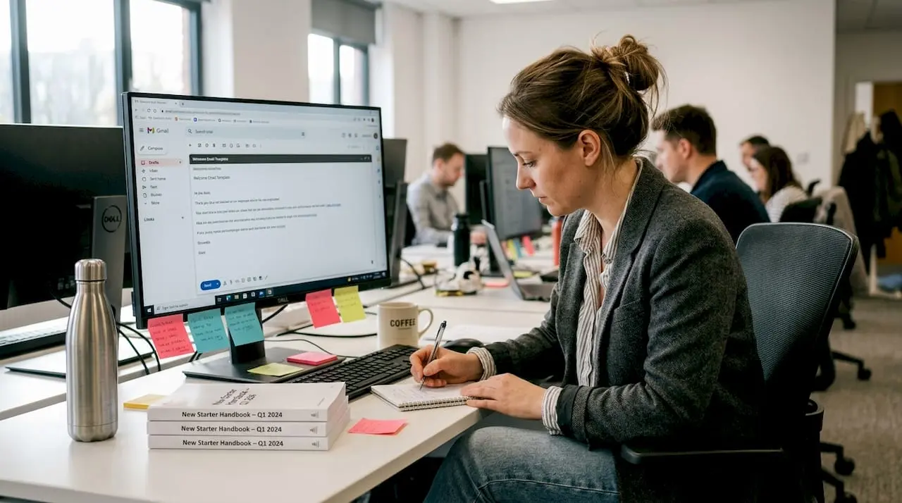 Member onboarding email workspace scene