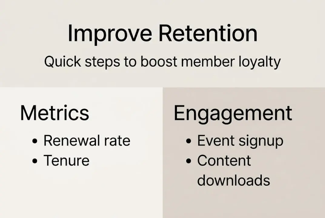 Infographic with retention and engagement metrics