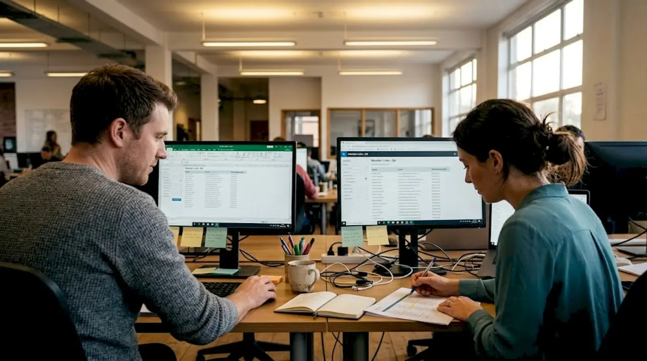 Team sorting member segments on computers