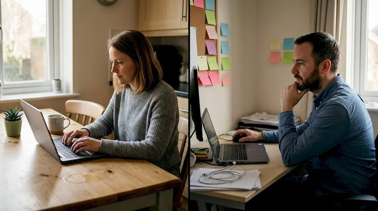 Remote workers collaborating during virtual meeting