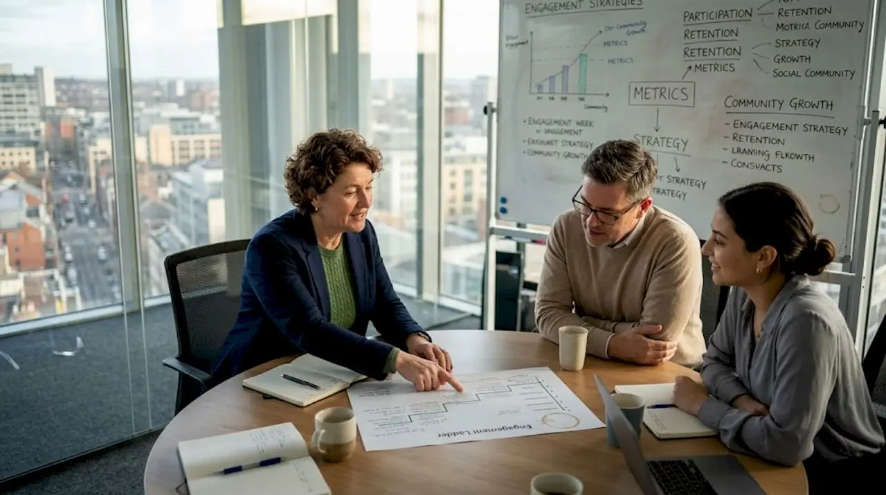 Manager discussing member engagement ladder