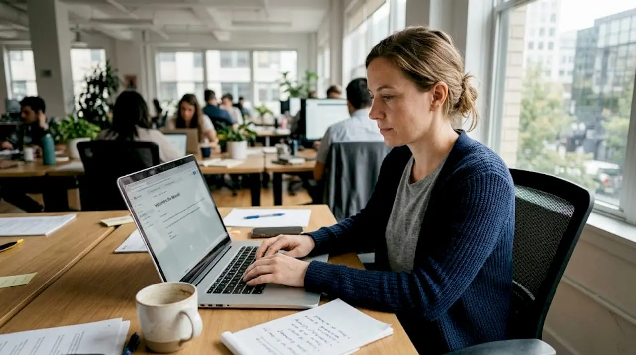 Coordinator writing member onboarding email