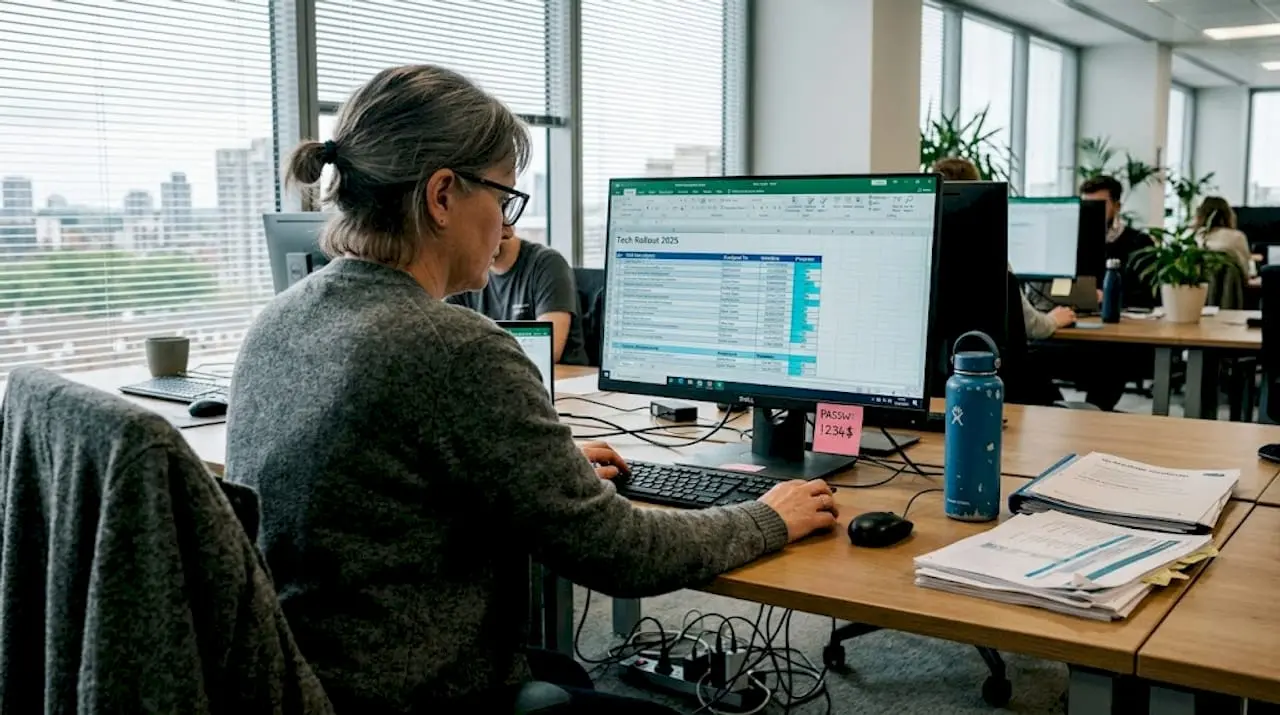 Nonprofit IT staff updating technology plan