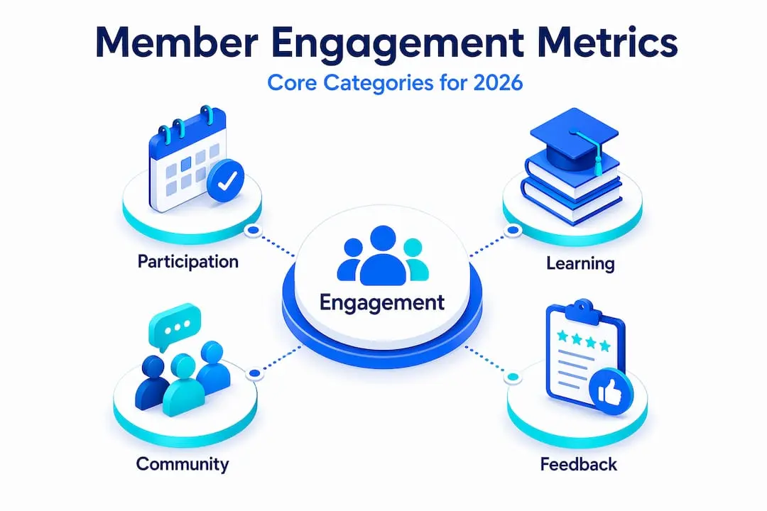 Hierarchy infographic core engagement metric categories