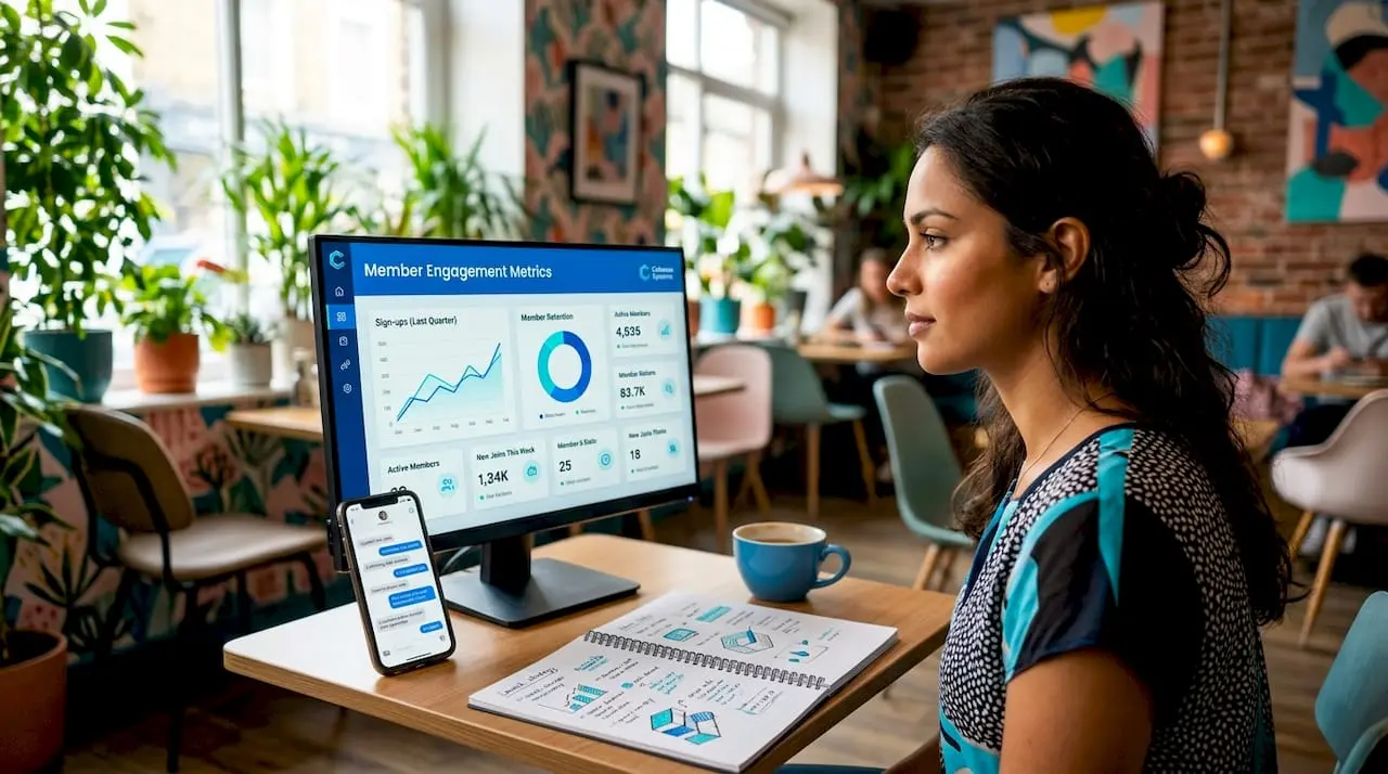 Professional reviewing digital engagement metrics