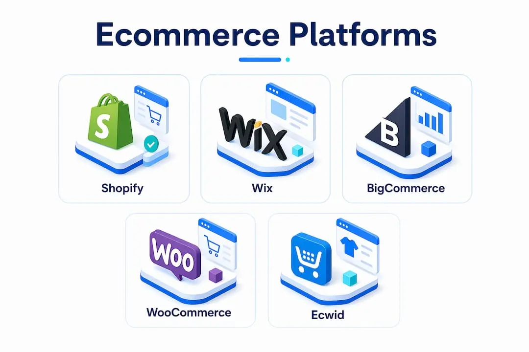 Hierarchy infographic comparing top ecommerce platforms