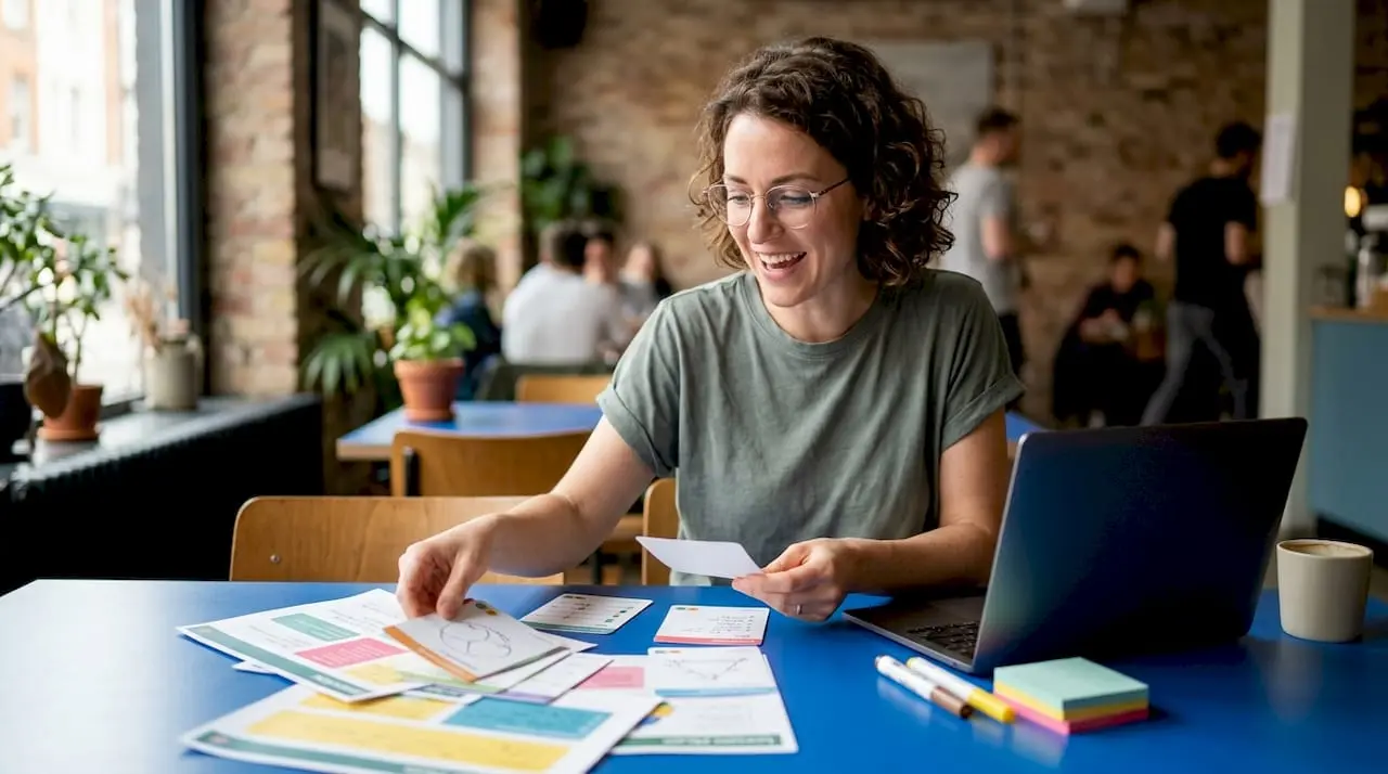 Educator preparing active learning materials