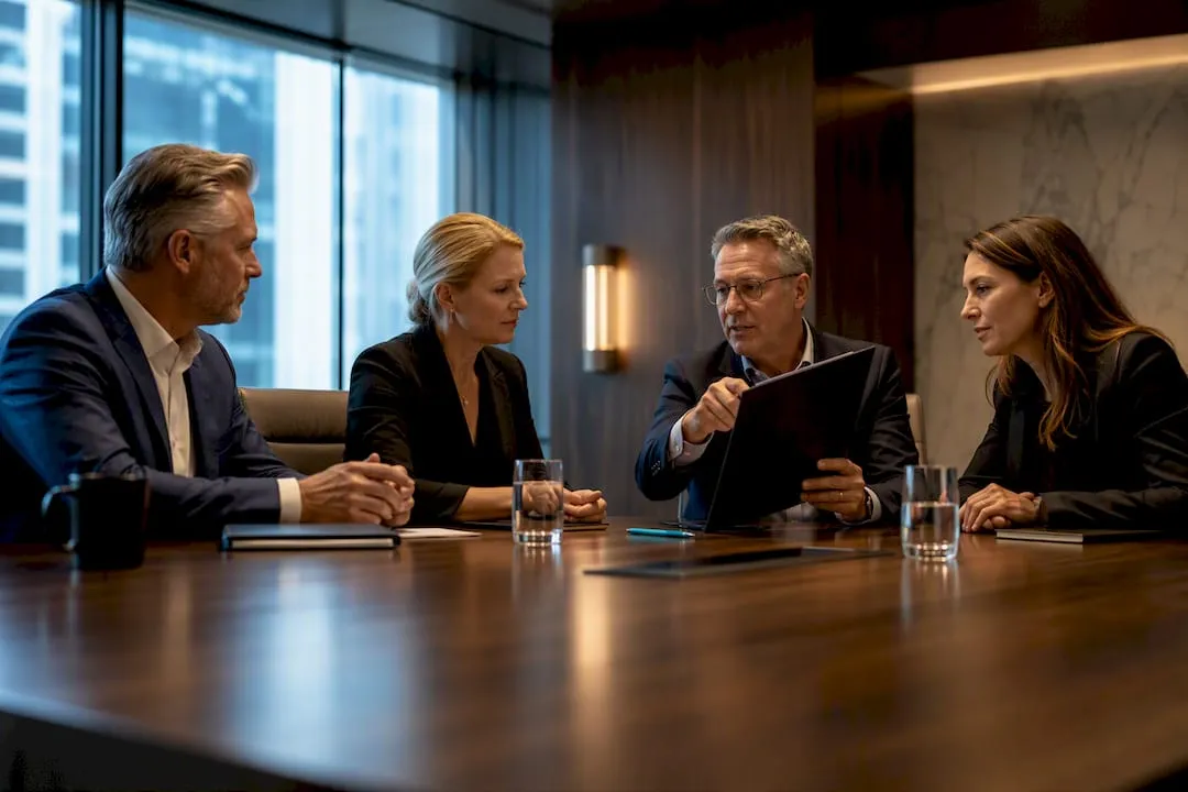 Trustees reviewing a nonprofit gift decision