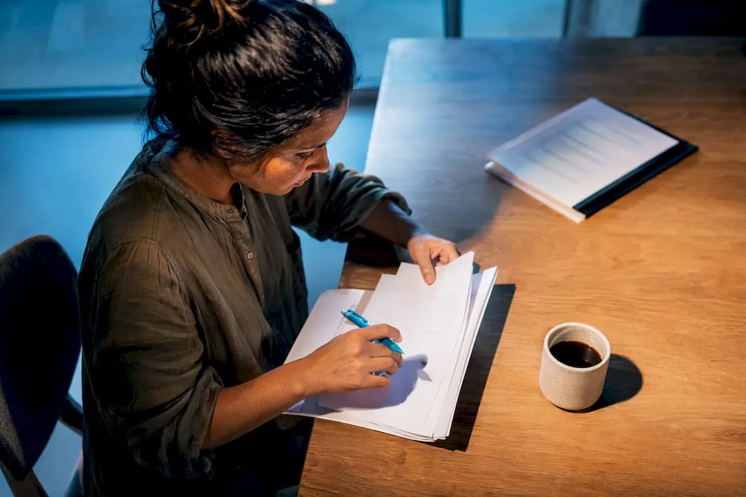 Grant writer revising proposal draft