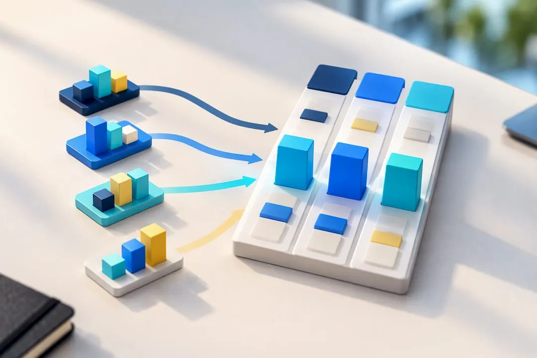 Isometric outcomes-based software selection matrix