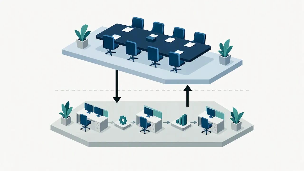 Board oversight and delegated management structure